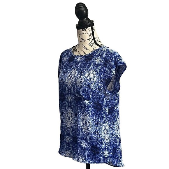 violet claire blouse Semi sheer Pullover Blouse S Modest Boho Mature Classic - Picture 2 of 9